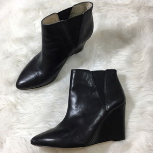 Black Wedge Booties Louise et Cie